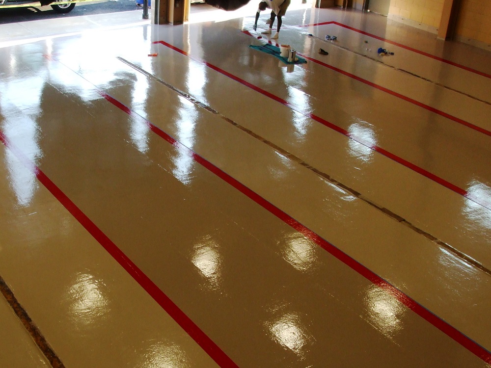 Institutional Epoxy Flooring: Fire Dept. Clarksville TN